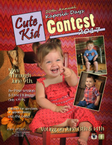 poster advertising the Kaposia Days Cute Kid Contest 2017